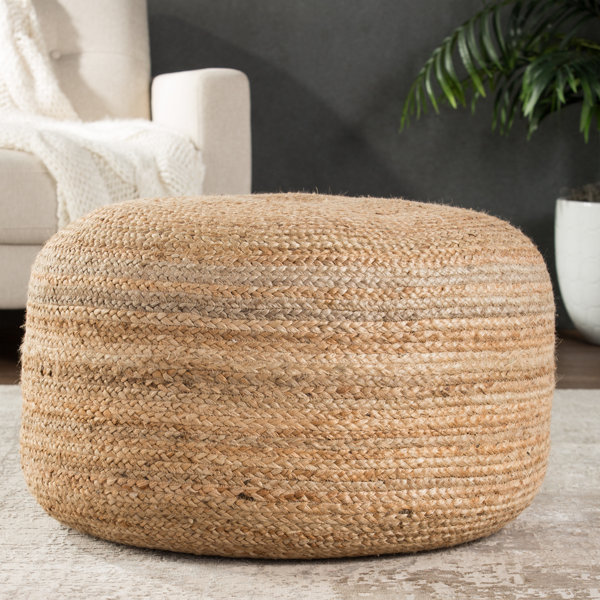 Small jute deals pouf